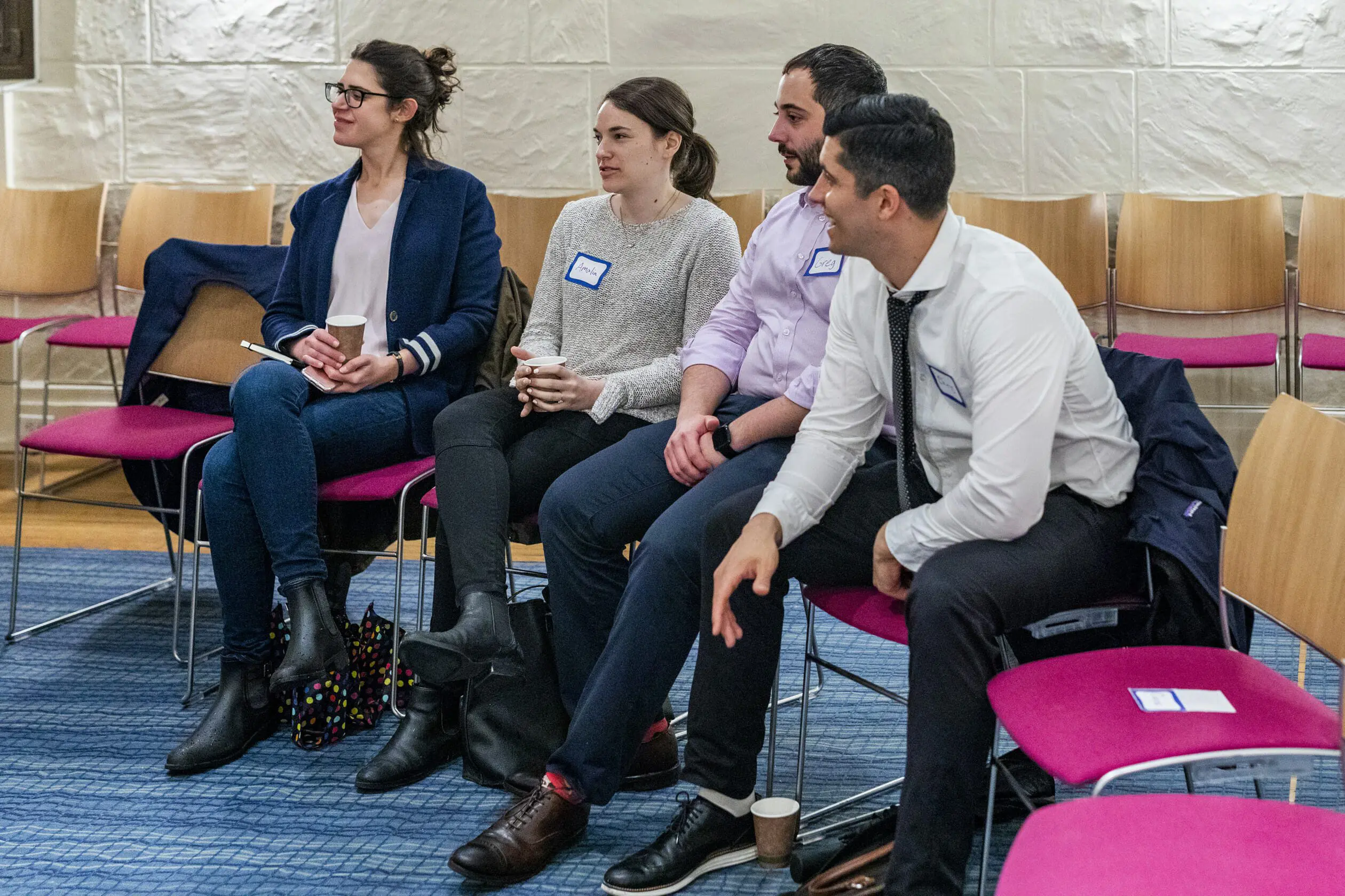 four b'nai jeshurun members sitting together