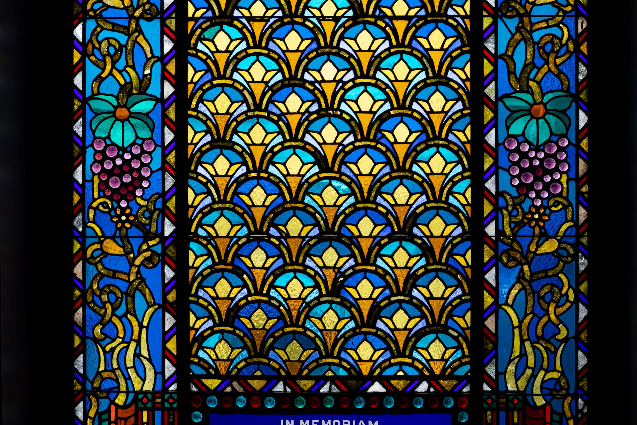 intricate stained glass windows