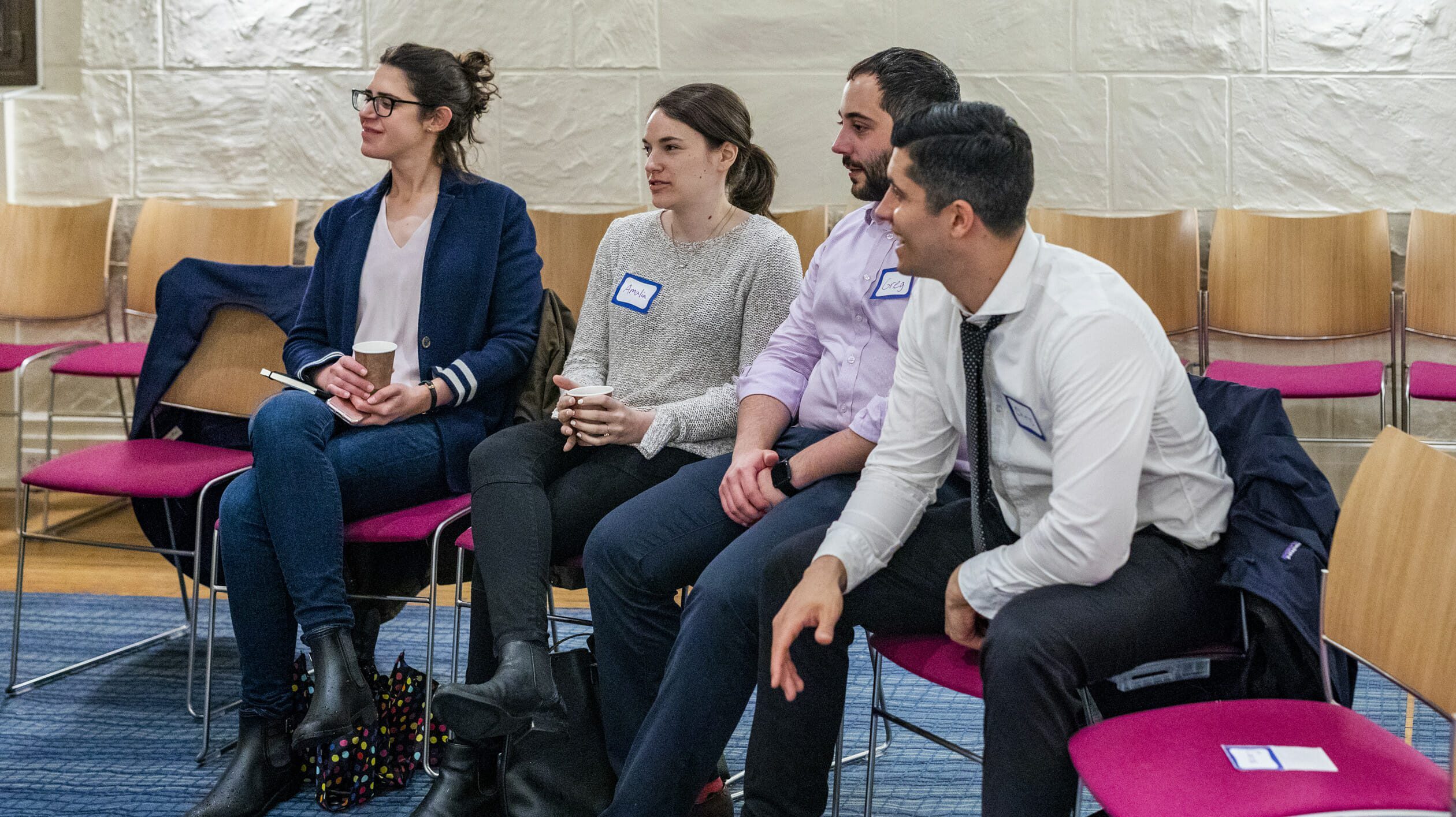 four b'nai jeshurun members sitting together